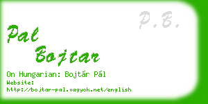 pal bojtar business card