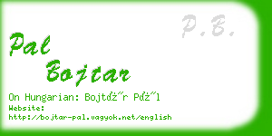pal bojtar business card